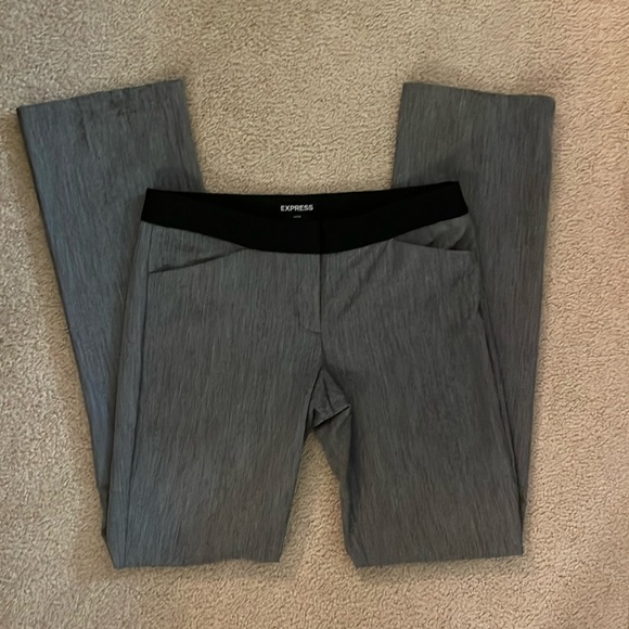 Express Editor straight leg dress pants. Front pockets. Black with white specks. - Picture 1 of 9